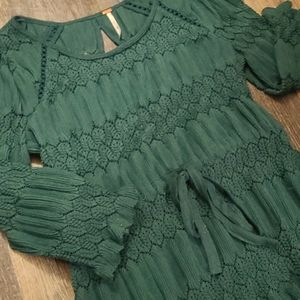 ~FREE PEOPLE~ Fire Island Lace Crochet Top S